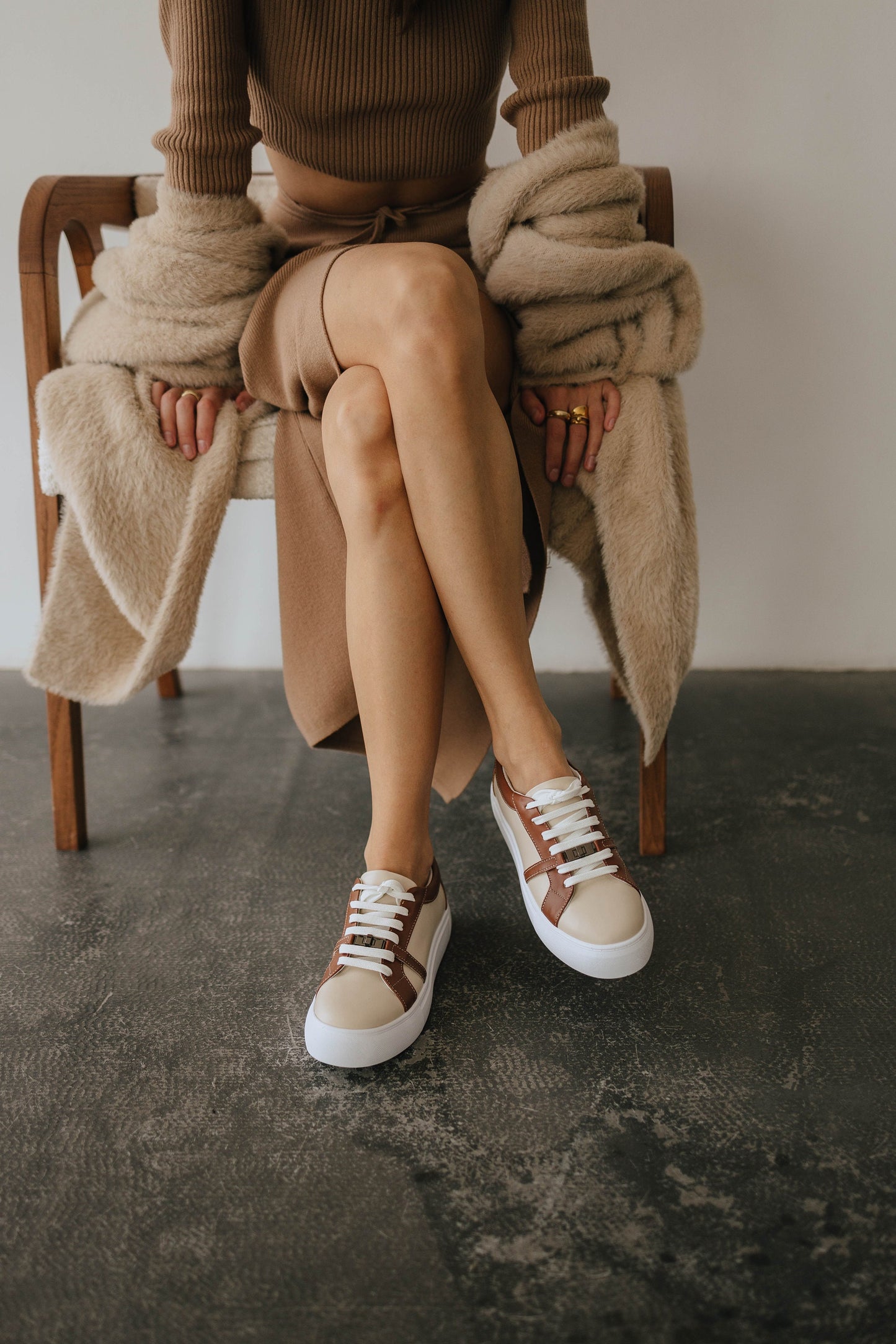 Genuine leather sneakers
