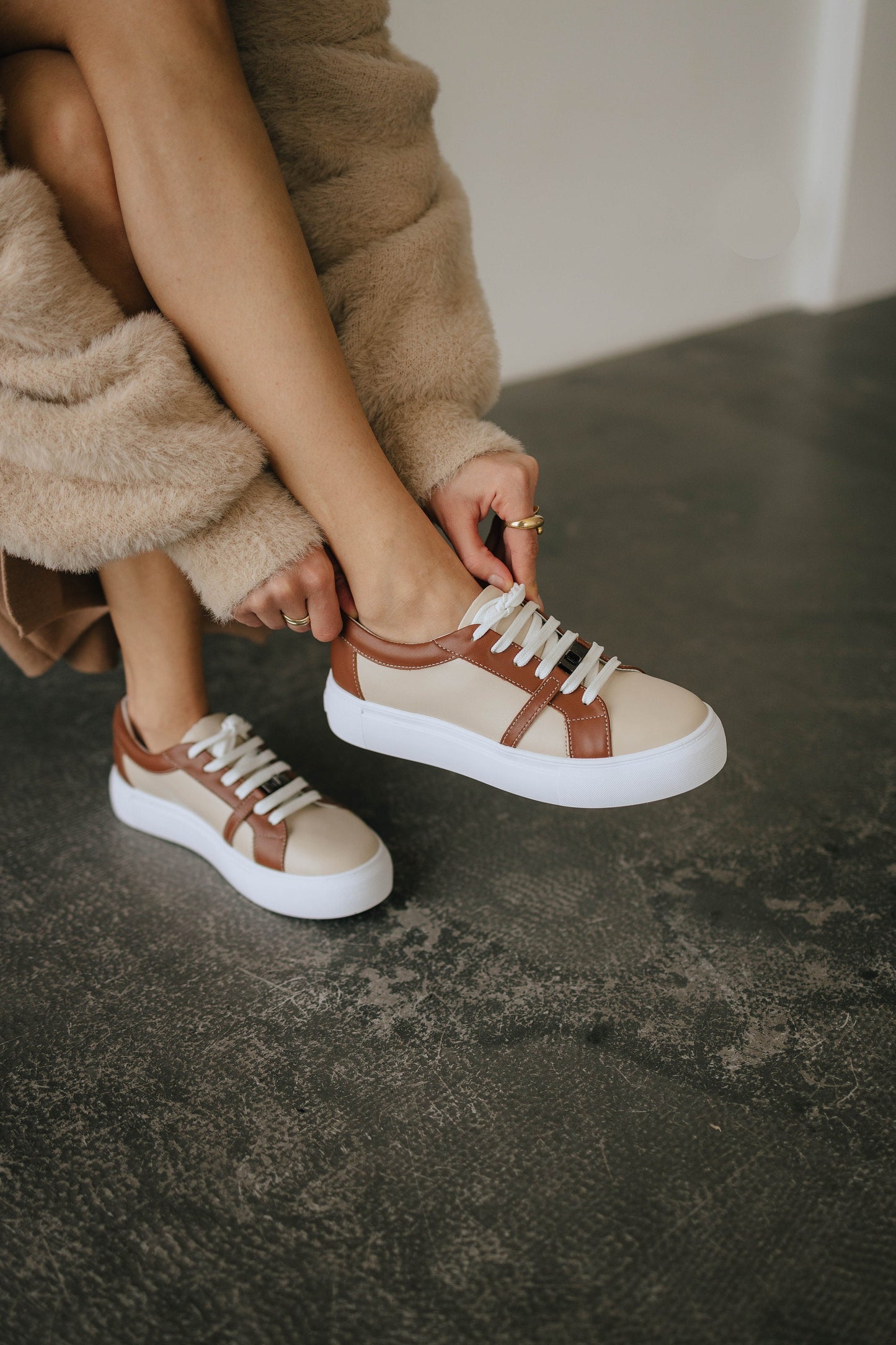 Genuine leather sneakers