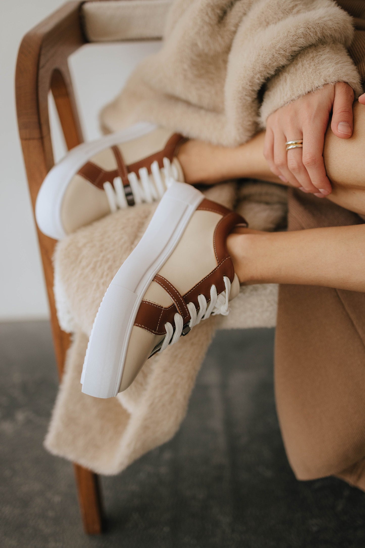 Genuine leather sneakers