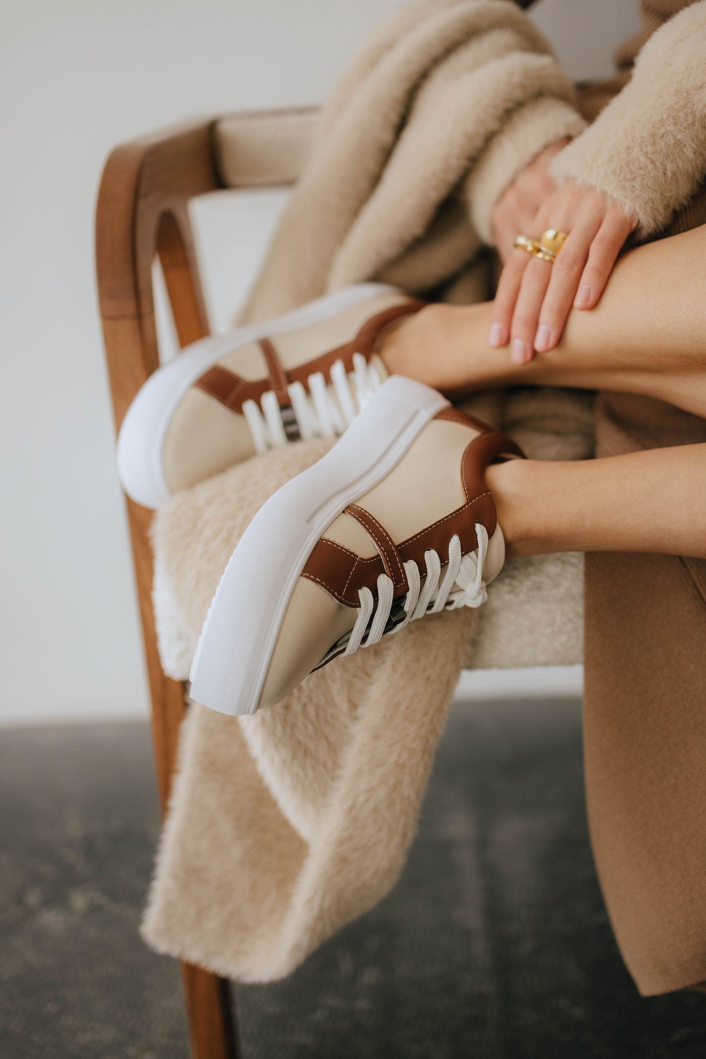 Genuine leather sneakers