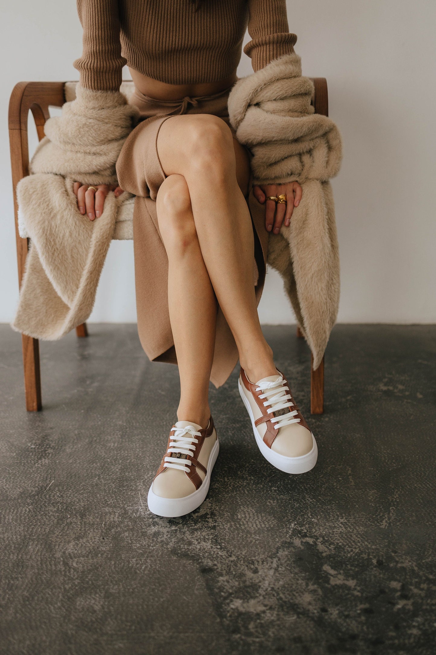 Genuine leather sneakers