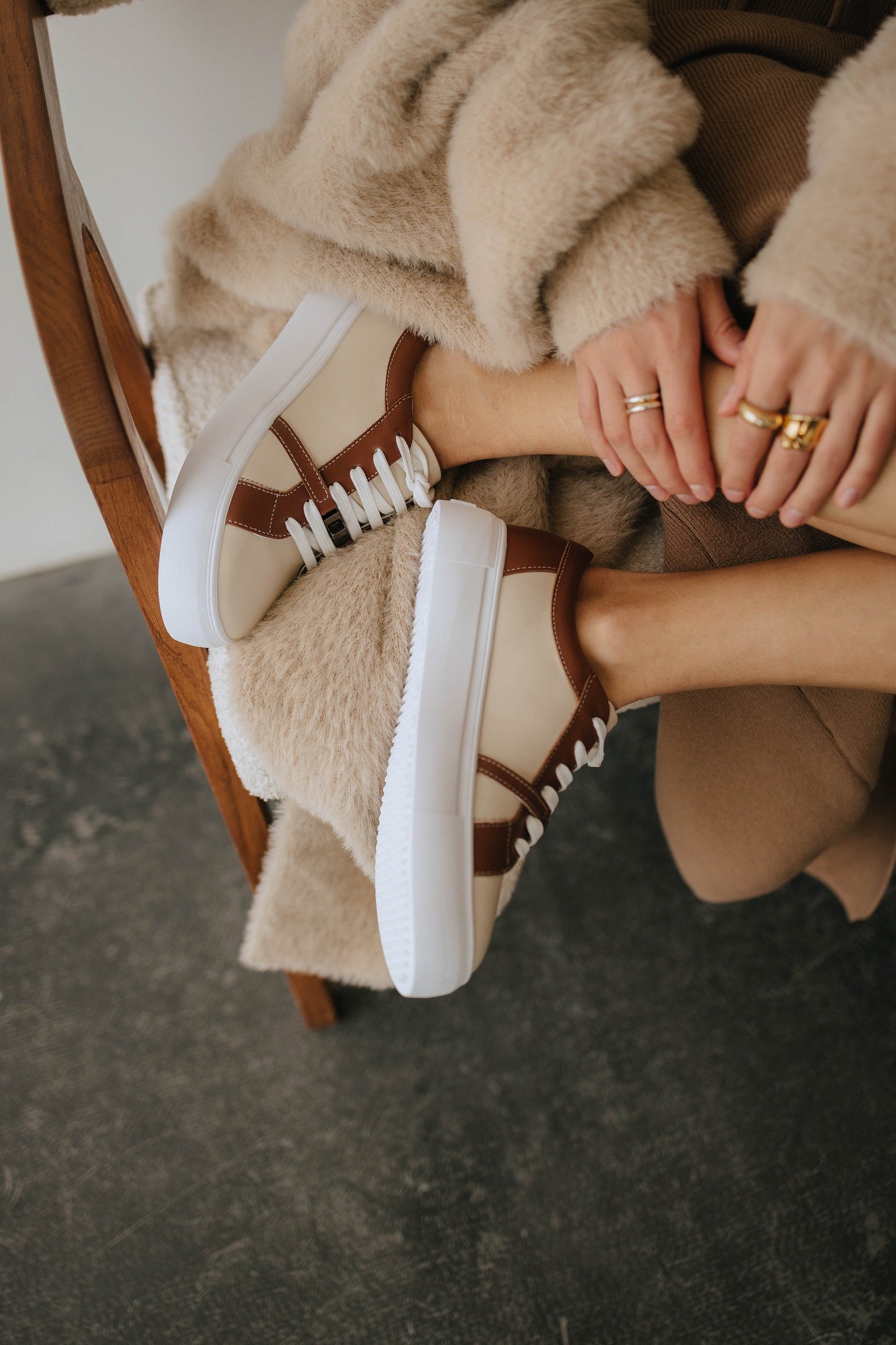 Genuine leather sneakers