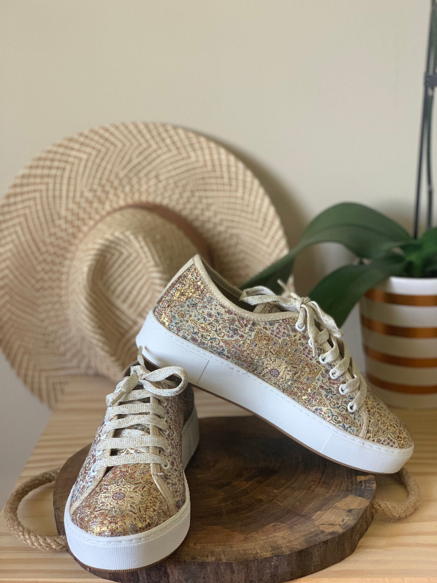 Lace up Shoes,Gold Color shoes