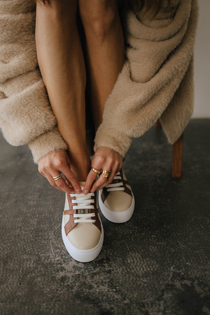 Genuine leather sneakers